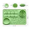 Pet products with suction cups, silicone slow-moving dual bowl cat and dog tableware, anti slip and leak proof, olfactory feedin 3