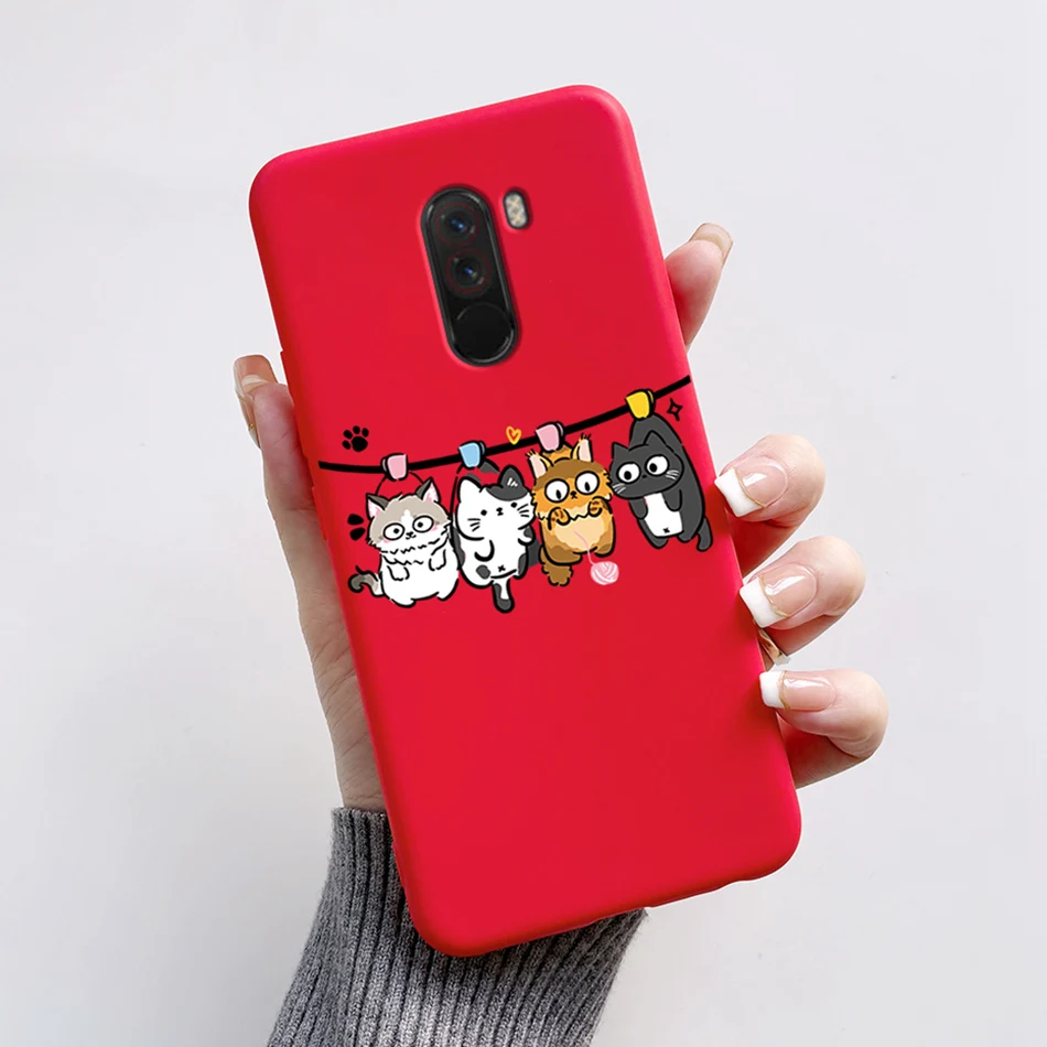 Cute Bear and Frog Cartoon Shockproof Phone Case - Soft Silicone TPU Back Cover for Xiaomi Poco Pocophone F1