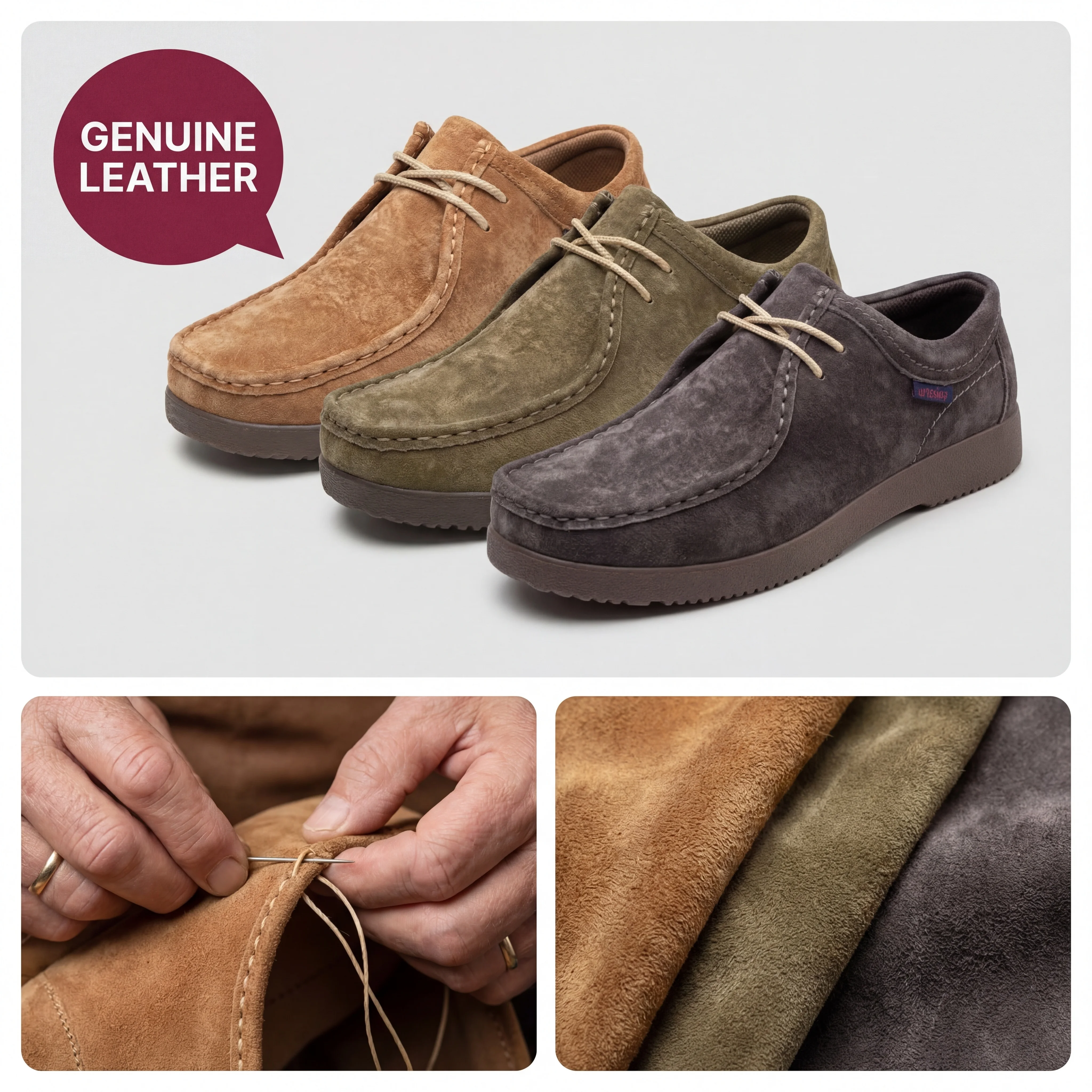 Mens Casual Dress Genuine Leather Hand-sewn Loafers Shoes Elegant Mocassins ,casual Sneakers Lace-up_vogvips.com