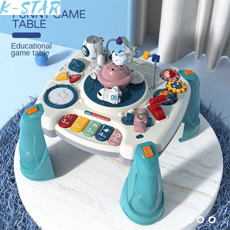 K-star STEAM Science And Education Learning Table Multi Functional Early Education Toys Double Sided Bilingual Game Table