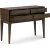 40 inch Wide Mid Century Modern Hallway Console Sofa Entryway Table in Walnut Brown with Storage, 4 Drawers ,for the Living Room 3