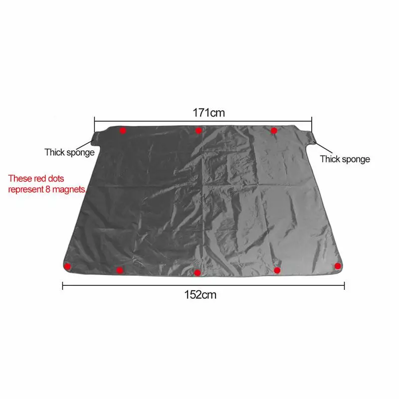 

172 * 122cm Magnetic Car Front Windshield Snow Cover Protector Medium Sized 190T Waterproof Winter Auto Snow Cover Sun Shade