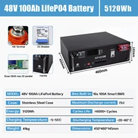 Batterie LiFePO4 48V 100Ah 120Ah 200Ah en stock UE, pack de batteries au lithium 6000+ cycles pour maison, camping-car, solaire hors réseau 48V LiFePO4 2