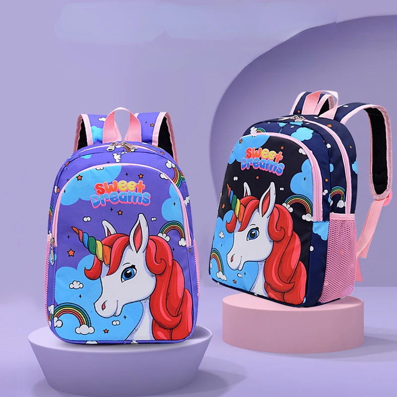 Boy Girl Cartoon Unicorn Schoolbags Lager Capacity School Backpack Kindergarten Primary School Backpacks Kawaii Kids Bag 4