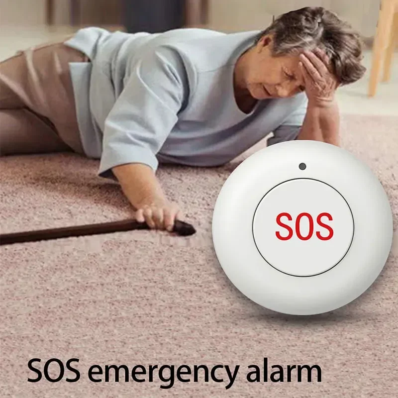 PGST Wireless Emergency SOS Call Button Elderly Medical Alert System with Caregiver Pager for Home Use