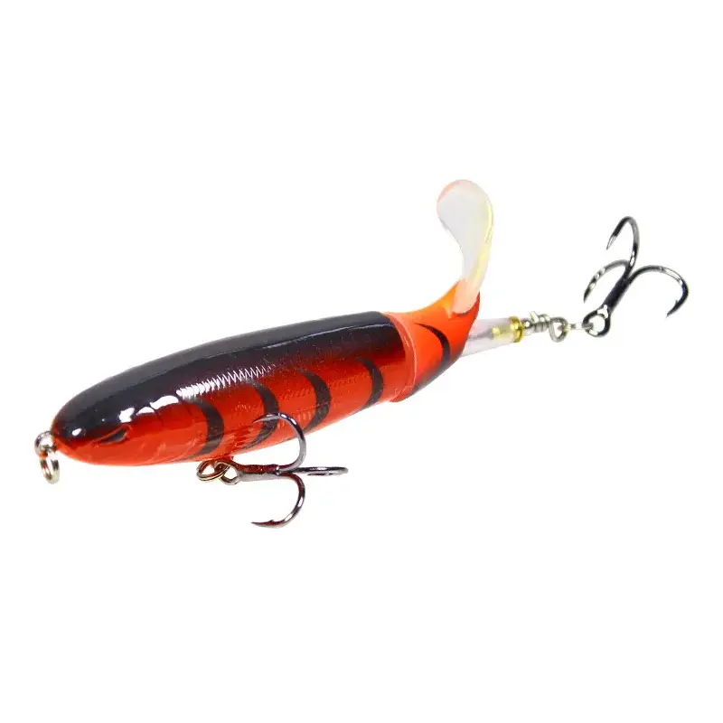 1pcs 10cm 14cm Topwater Spinner Fishing Lure Popper Artificial Pencil Hard Bait Propeller Rotating Tail Fishing Tackle Swimbait - Image 14