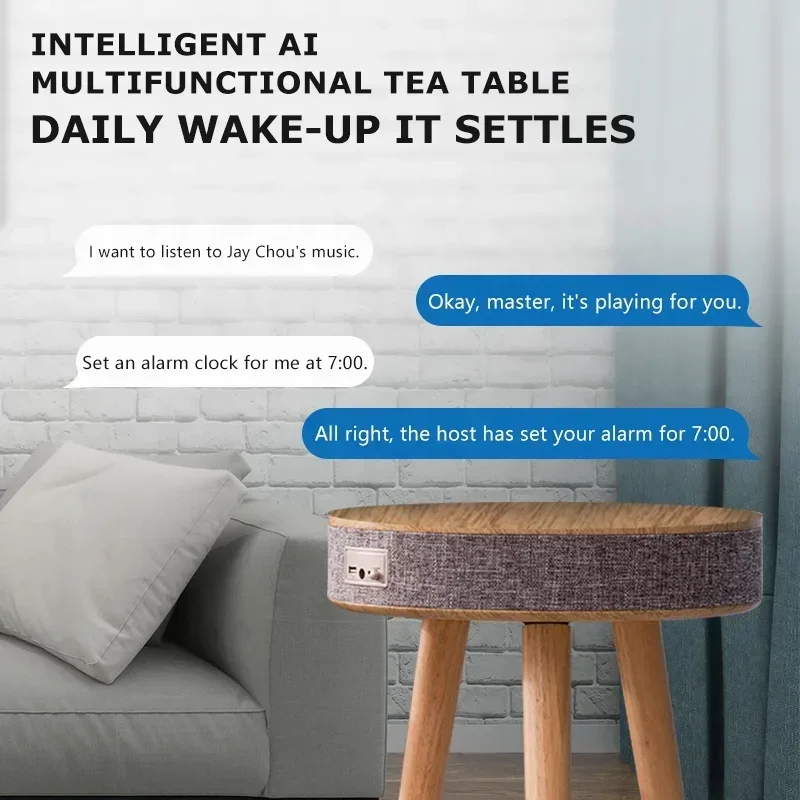 Creative Smart Coffee Table With HIFI Bluetooth Speaker Wireless Charging Nordic Style Living Room Side Table With Stereo Audio bluetooth speaker audio speakers