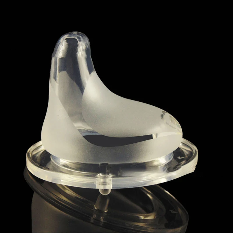 Baby Soft Liquid Silicone Pacifier duckbill For Wide Mouth Milk Bottle silicone pacifier