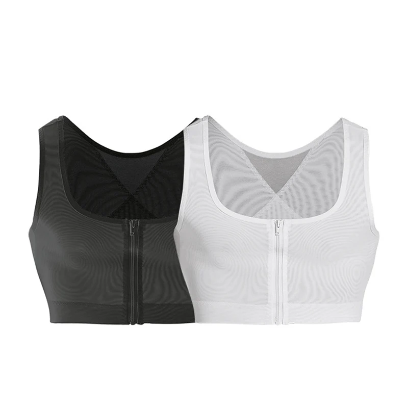 Men Gynecomastia Shaper Vest Slimming Chest Control Boobs Shapewear Corrector with Zipper Short Compression Shirt Corset Tops Body Shaper Slimming Vest Compression Sports Vest Compression Sports Top Muscle Shaper