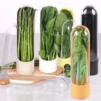 2Pcs Refrigerator Fresh Keeper for Vegetable Herbs Saver Storage Parsley Cilantro Containers 2