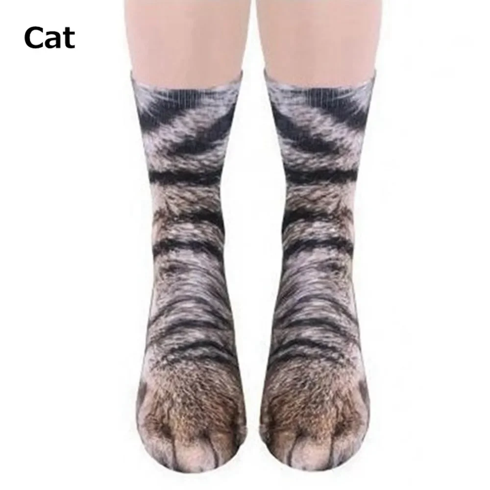 Animal Paw Socks Unisex Adult 3D Print Cat Dog Dinosaur Tiger Paw Creative Funny Novelty Gag Christmas Gifts