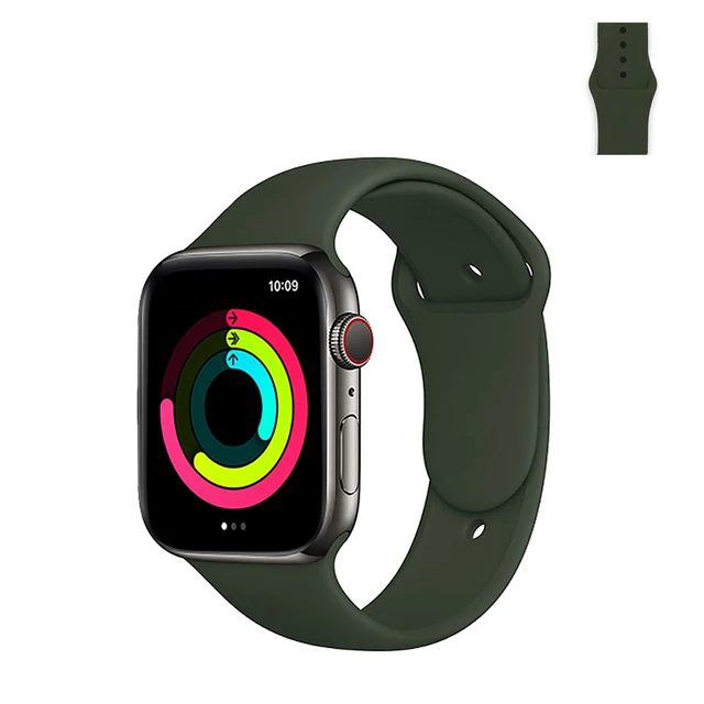 Sport Silicone Strap for Apple Watch Band 45mm 41mm 40mm 38mm Soft Bands Waterproof Wristbands for iWatch Series 7 SE6 5 4 3 2 1 22