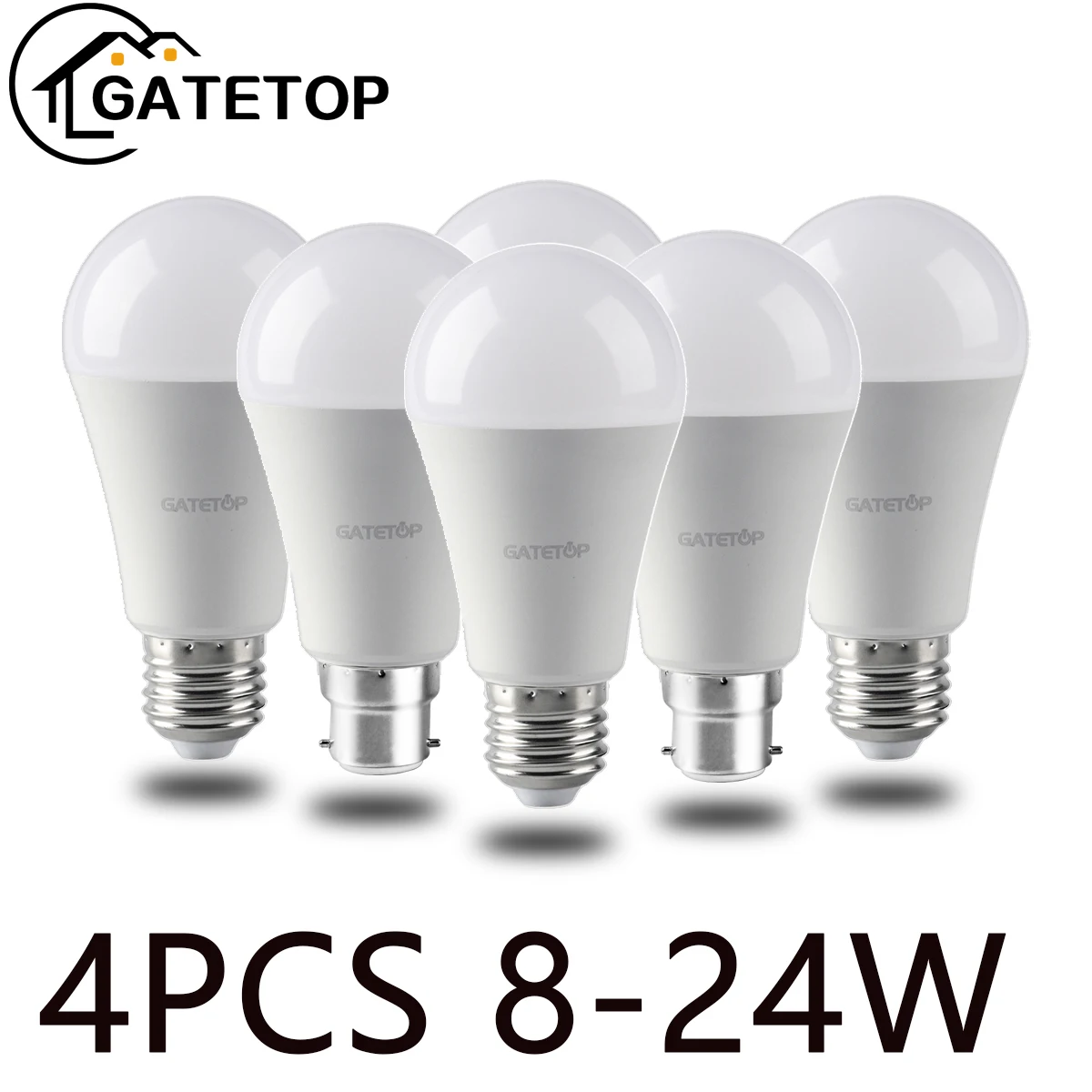 

4pcs Led Bulb Lamps E27 B22 AC120V/AC220V Power 8W 9W 10W 12W 15W 18W 20W 24W Warm White Day White Cold White Lamps for Home