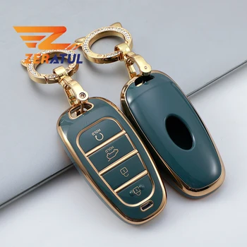 4 5 7 버튼 자동차 키 고리 케이스 커버, 현대 소나타 Nexo DN8 산타페 TM 투싼 NX4 Staria Ioniq 쉘 홀더 2020 2021 2022