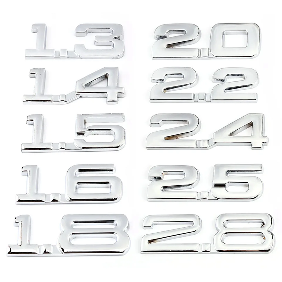 

Car 3D Metal 1.6T 1.8T 2.2T 2.5T 3.0T Logo Sticker Emblem Badge Decals Auto Tail Sticker for BMW Mercedes Ford Audi Toyota Honda