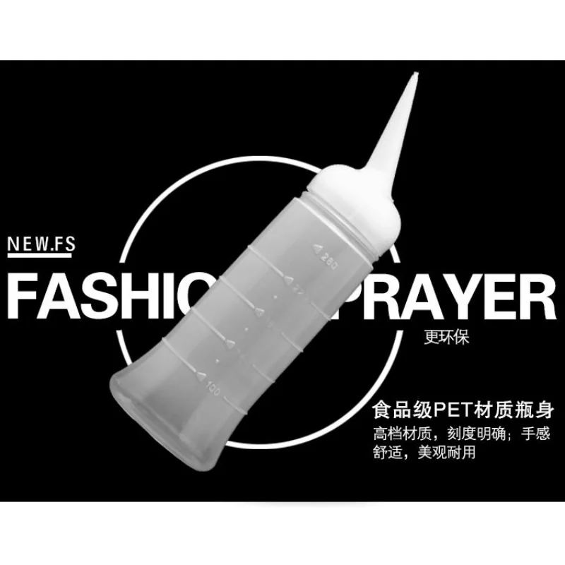 120/260ml Professional Hair Dye Applicator Brush Dispensing Salon Empty Plastic Hair Color Dry Washing Bottle Hair Dye Applicator Bottle