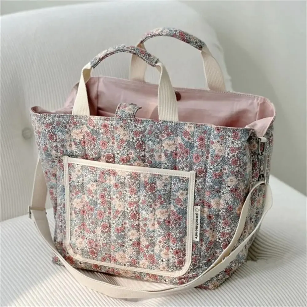 

Floral Printing Mother Baby Bag For Mom Large Capacity Multifunctional Lightweight Portable Mommy Diaper Maternity Handbag Hobos