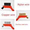 Mini Brush Set Of Three Kitchen Brushes For Gas Hoods Grease And Stain Removal Cooktop Cleaning Tools Steel Wire Small 4