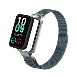 Stylish Milanese Magnetic Stainless Steel Wrist Strap Replacement - Amazfit Band 7 (Titanium Gray)