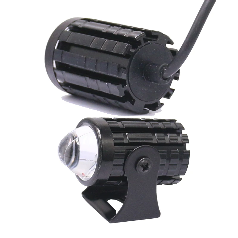 Motorcycle Auxiliary LED Headlights Long Range Lamp 12-80V Dual Color High/Low/Flash Beam Moto Spotlight Additional Fog Lights