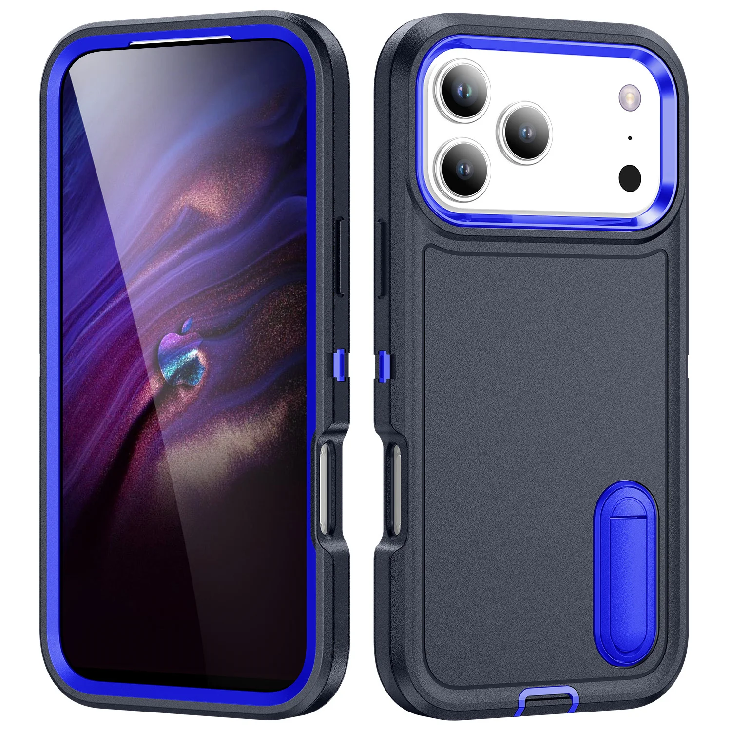 Heavy Duty Shockproof Defender Case with 3-Layer Protection and Adjustable Kickstand