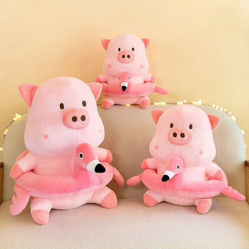 

Kawaii новая плюшевая игрушка кремовая свинка Фламинго преобразование свинка кукла милая свинья кукла отправка мальчиков и девочек подарок на день рождения Хэллоуин