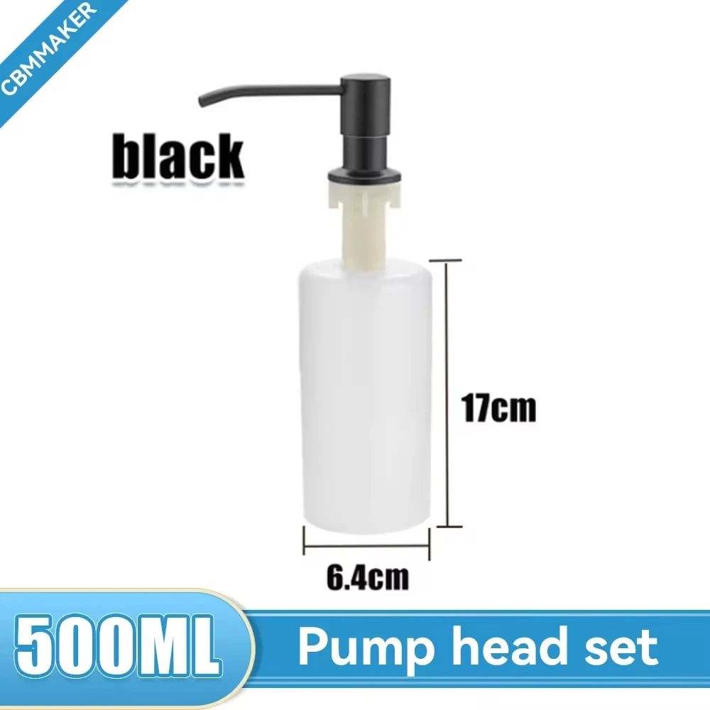 500ML Liquid Soap Bottle Sink Mount Stainless Steel Hand Pressure thumbnail 12
