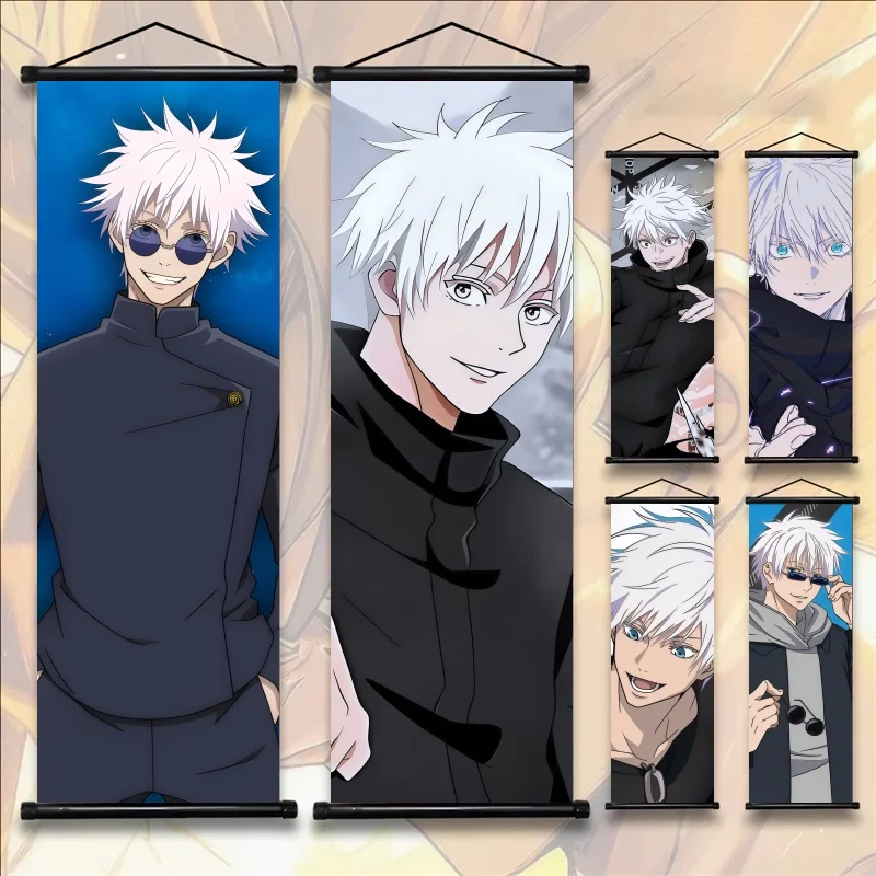 Jujutsu Kaisen Anime Art Fabric Wall Hanging Scroll Decor