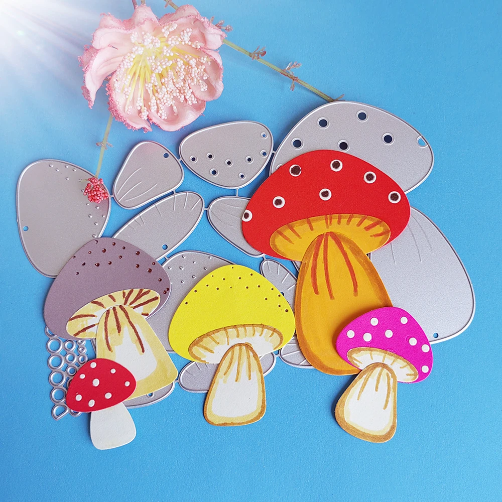 

exquisite mushrooms cutting dies for English letters, scrapbooks, reliefs craft stamps, photo album puzzl