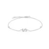 VEWANT 925 Sterling Silver Monogram Letter A - Z Initial Charm Chain Bracelet Luxury Wedding CrystalFine Jewelry 1