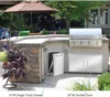 Pull-Out Trash Drawer Stainless Steel Outdoor Kitchen Trash Drawer Storage for One 10 Gallon Commercial Wastebasket 2