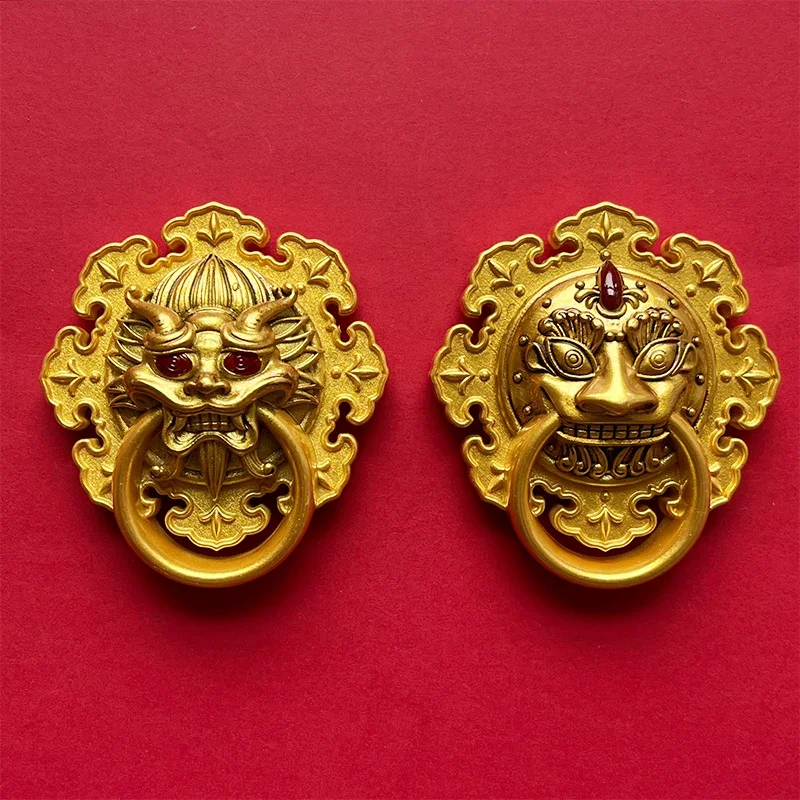 

Китайский ветер, Старый Пекин, дверное кольцо, Лев, дракон, цилин, храбрости, безопасный магнит для холодильника, креативный магнитный камень, магнит для холодильника