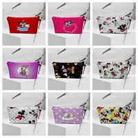 Anime Disney Mickey Mouse Bags Cute Wallet Women Minnie Makeup Bag Cartoon Coin Purse Portable Storage Bag Cosmetic Bags Gifts 3