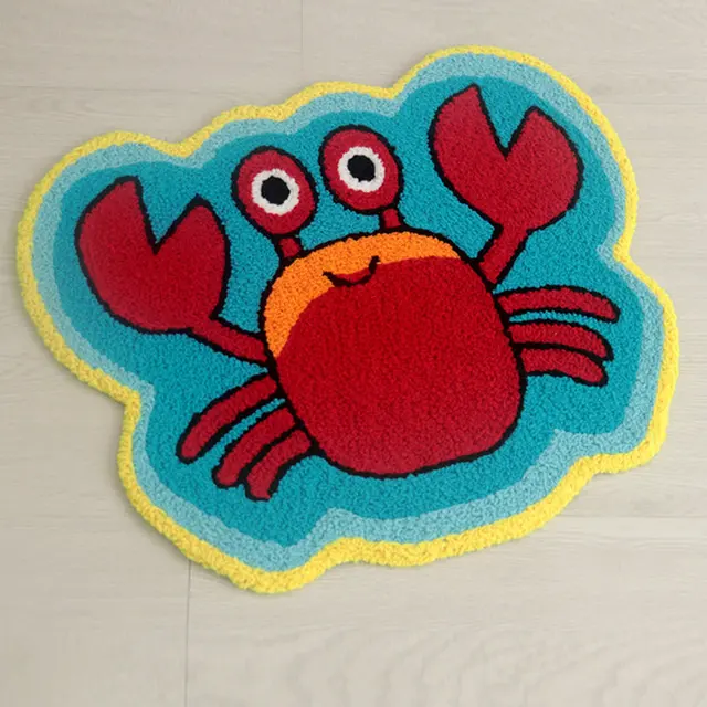 Plush Crab Rug Children Bedroom Decor Carpet: The Perfect Addition for a Cute and Safe Space