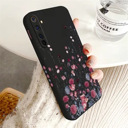 Custodia per telefono in silicone shockproof con fiore di rosa - Copertura protettiva morbida