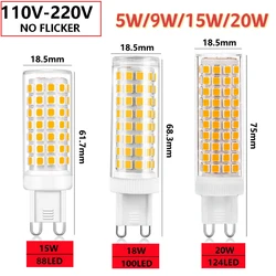 Versatile G9 LED Lamp - Multiple Wattages & Light Tones - Energy - Efficient SMD 2835 Technology - 18W 110V - 265V (Natural Light)