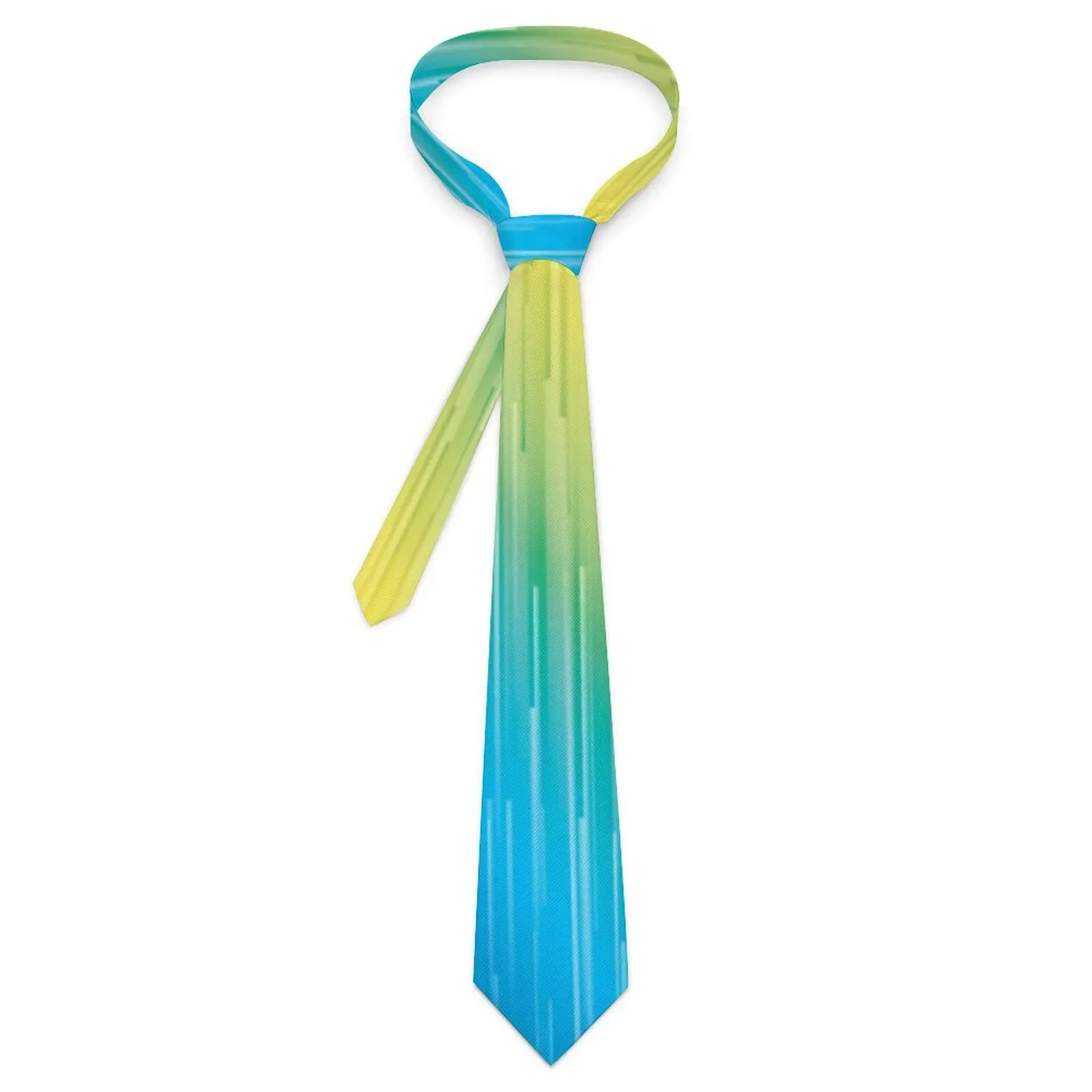 

Rainbow Striped Tie Vertical Lines Daily Wear Neck Ties Men Cute Funny Necktie Accessories Quality Pattern Collar Tie