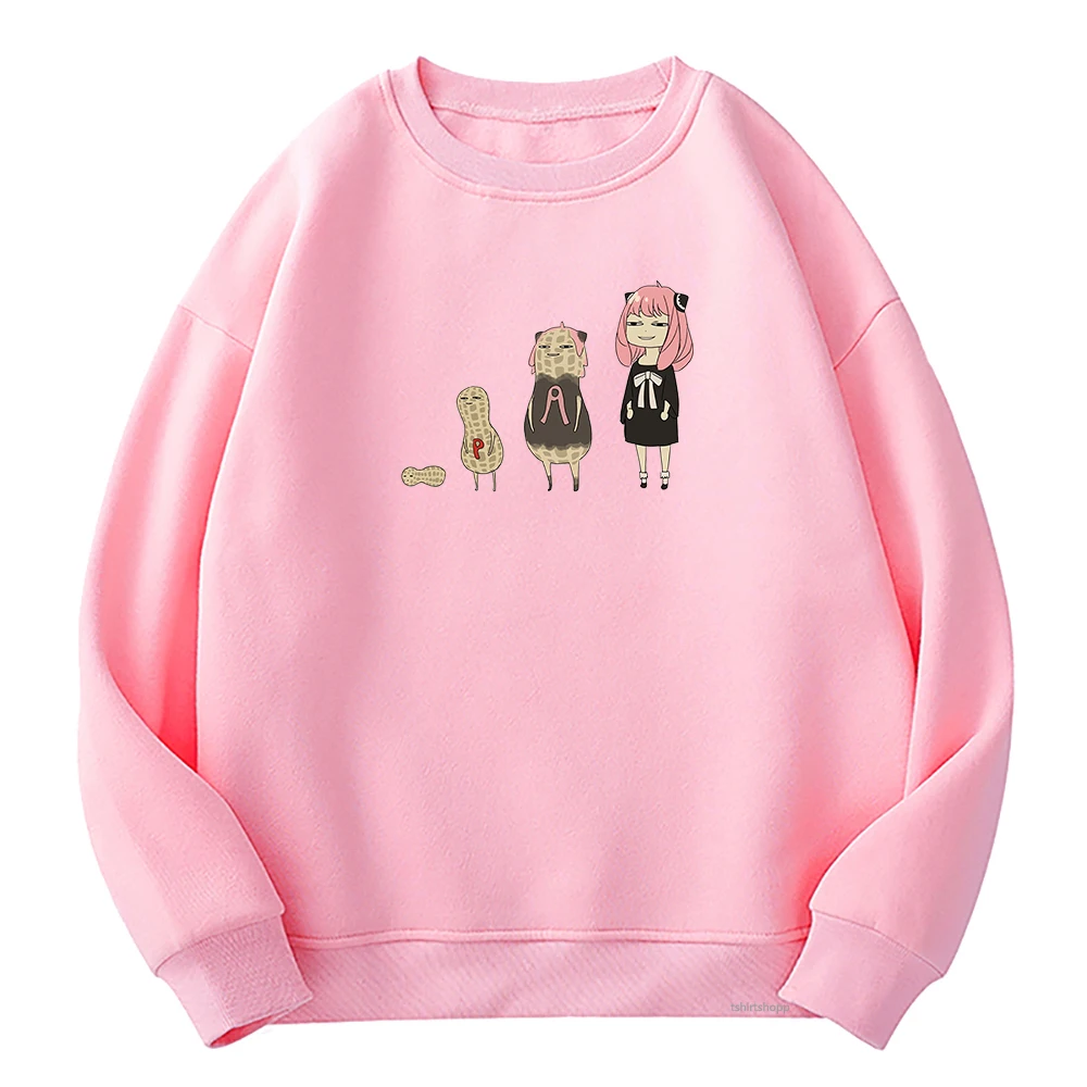 

SPY x FAMILY Hoodie Women Anime Casual Anya Forger Hoodies Woman Manga Loid Hoody Loose Fleece Crew Neck Pullovers Sweatshirts