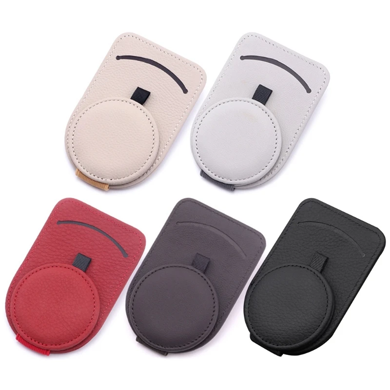 

Car for Sun Visor Mount Glasses Clip Sunglasses Holder with Cards Storage Pocket