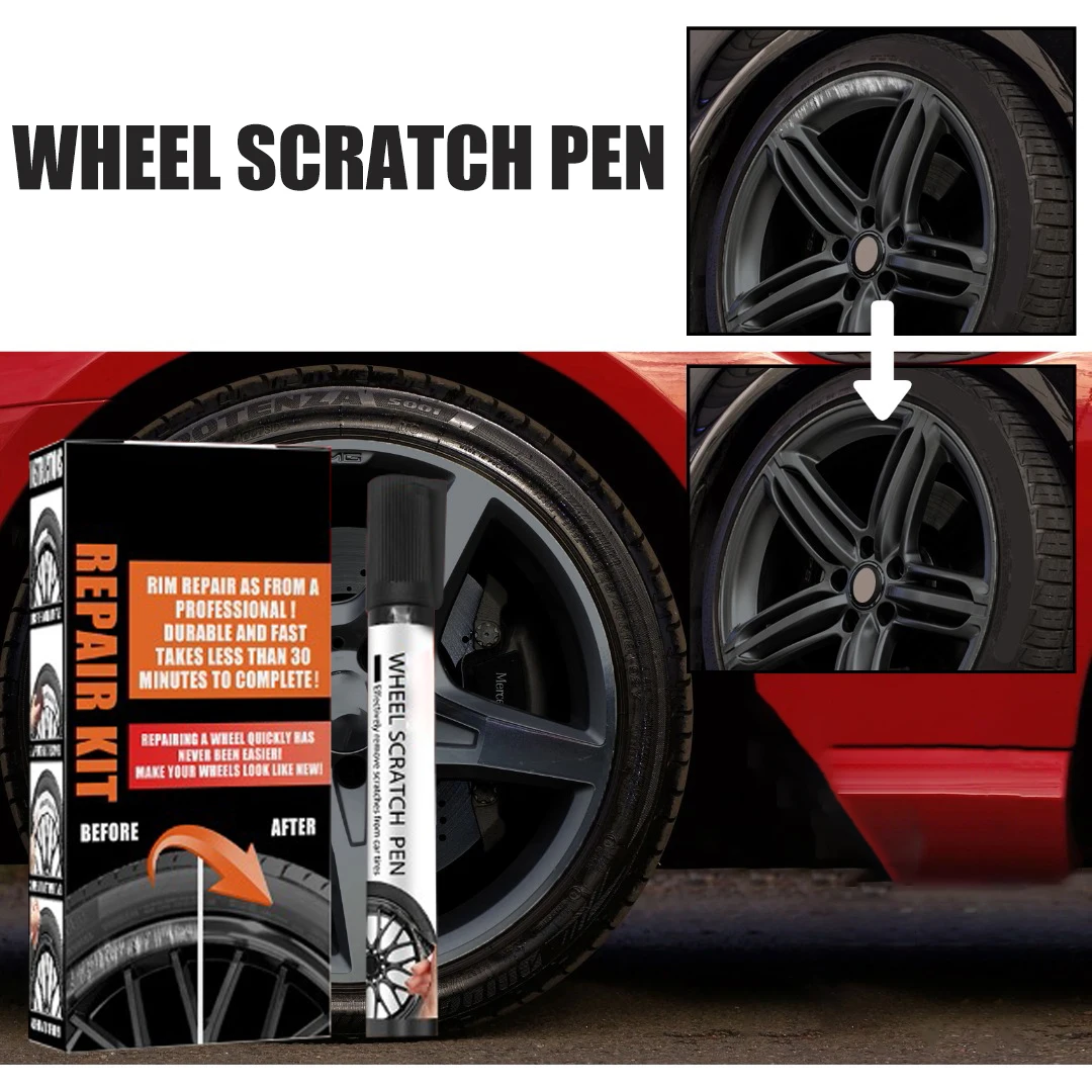 1set Car Wheel Scratch Repair Pen Auto Rim Dent Scratch Surface Damages