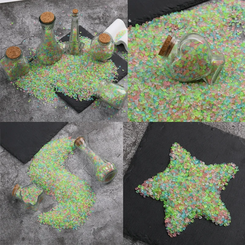 Luminous 3-5mm Sand for Garden Decoration Gravel Glow in Dark Yard Outdoor Lawn Decor Pretty for Christmas 5000pcs luminous sand