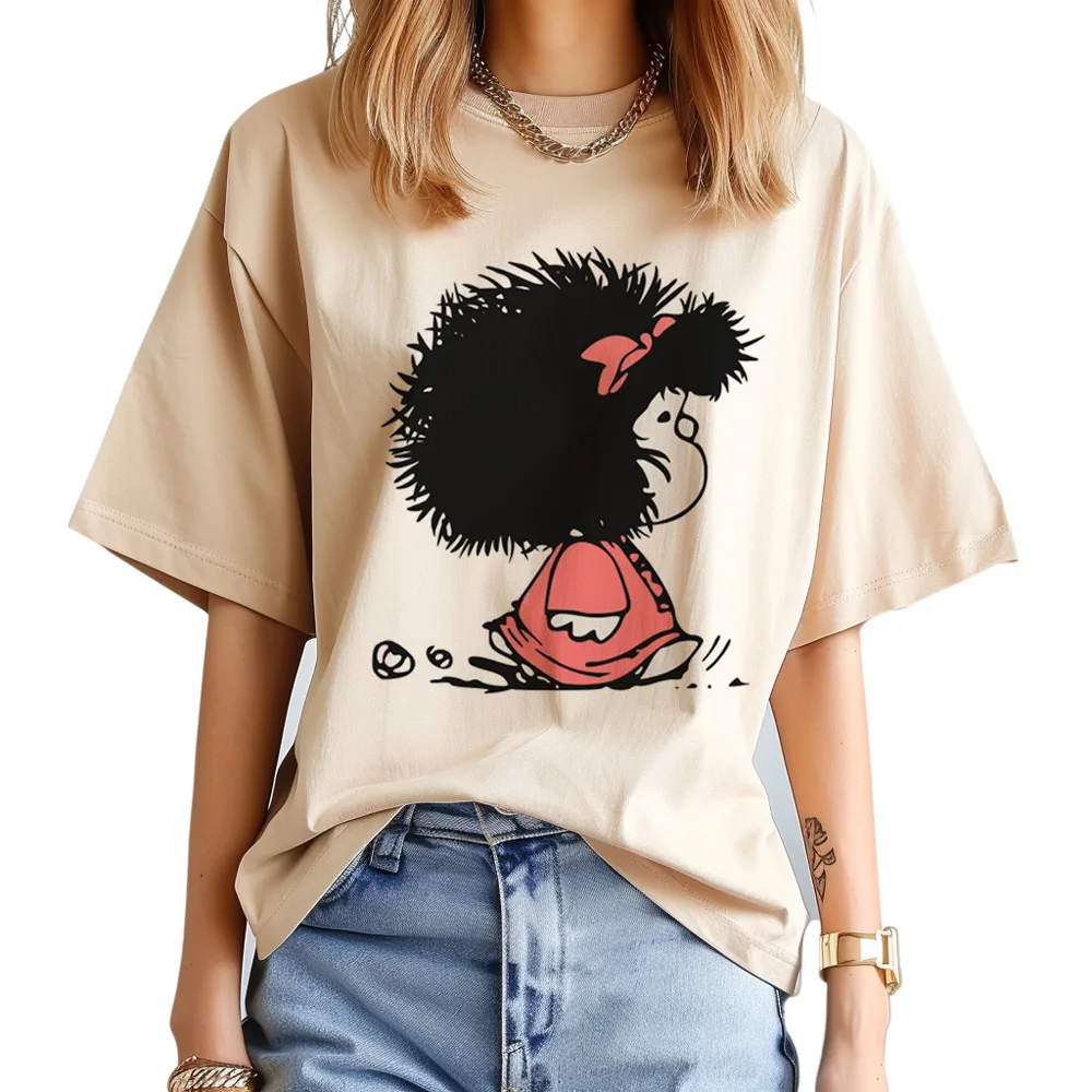 

Mafalda Tee women funny harajuku manga t shirt female Japanese funny clothing