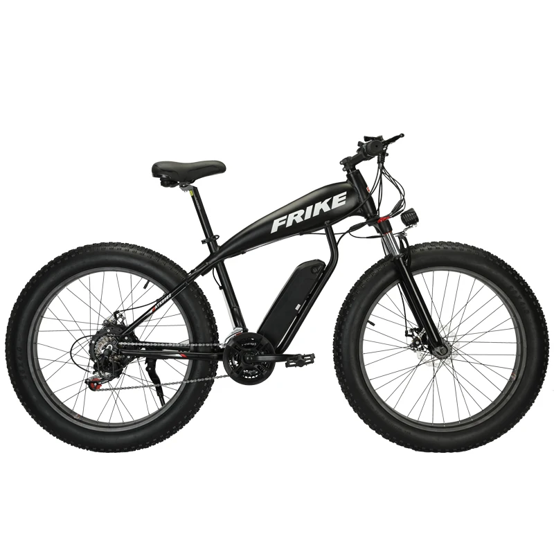 Factory Hot Sale FRIKE 36V48V Bicicleta Electrica Para Adultos 26*4.0 Fat Tire Electric Bike E Bike Bici Elettrica 350w