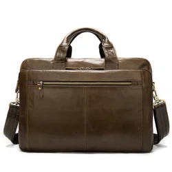 Business Affairs Capacity Handbag Man Single Shoulder Male Package Genuine Messenger Computer Bag Men Leather Laptop Briefcase