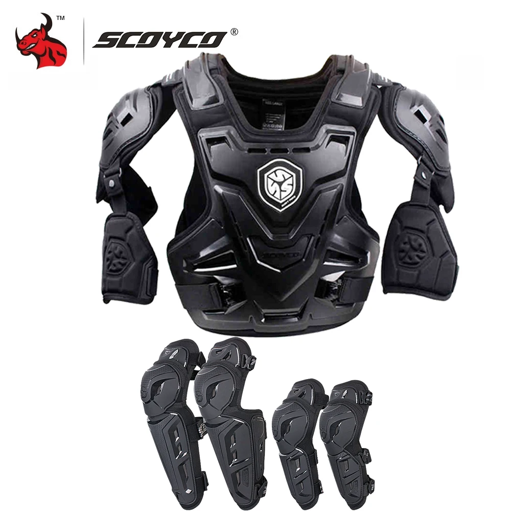 Motorcycle Body Armor Chest Back Protector Vest SCOYCO CE MX Armor