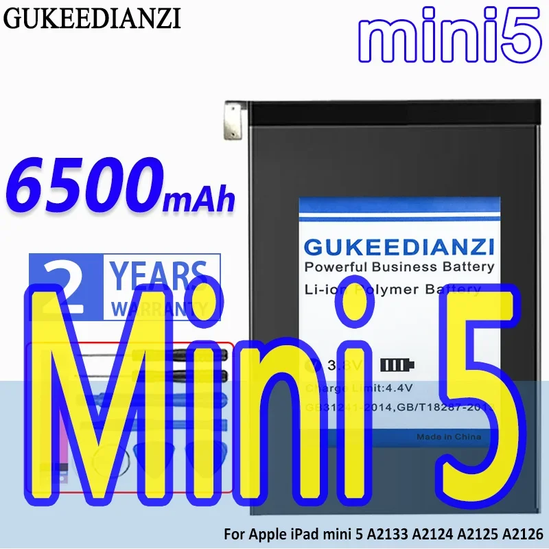 

High Capacity GUKEEDIANZI Battery mini5 6500mAh For Apple iPad mini 5 A2133 A2124 A2125 A2126