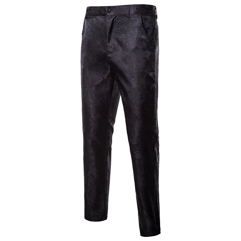 Punk Gothic Men Party Performance Steampunk Cosplay Victorian Pants Street Court Pattern  Colombian Woman Denim Noble Longs 3