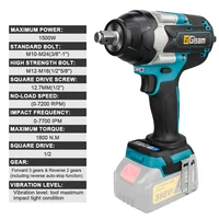 Makita – clé à chocs électrique sans balais, couple 1800N.M, 1/2 pouces, sans batterie, clé sans fil, outils électriques pour broche de batterie 18V 2