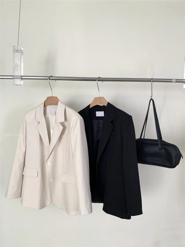 Korean Fashion Solid Two-piece Skirt Set Women Single Breasted Blazer Coat + Pleated Mini Skirt Autumn Office Lady Casual Suits