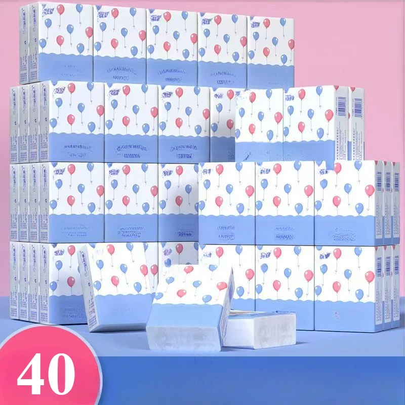 80/40/20/10Packs Native Wood Pulp Packets Paper Towels Handkerchief Paper Kleenex Napkins Toilet Drawing Portable